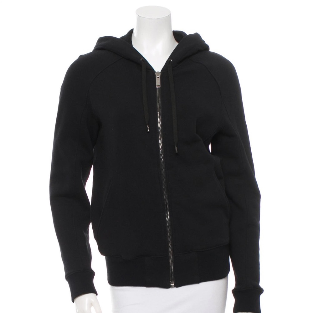 GARETH PUGH zip up hoodie in black